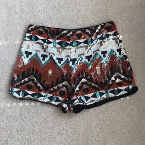 Sequin shorts